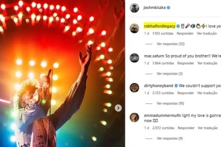 Rob Halford do Judas Priest mostra apoio a Josh Kiszka do Greta Van Fleet