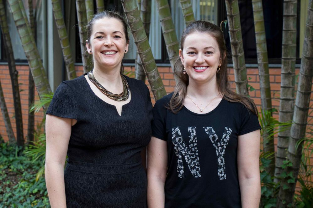 Professora Márcia Goettert e Juliana Dorr