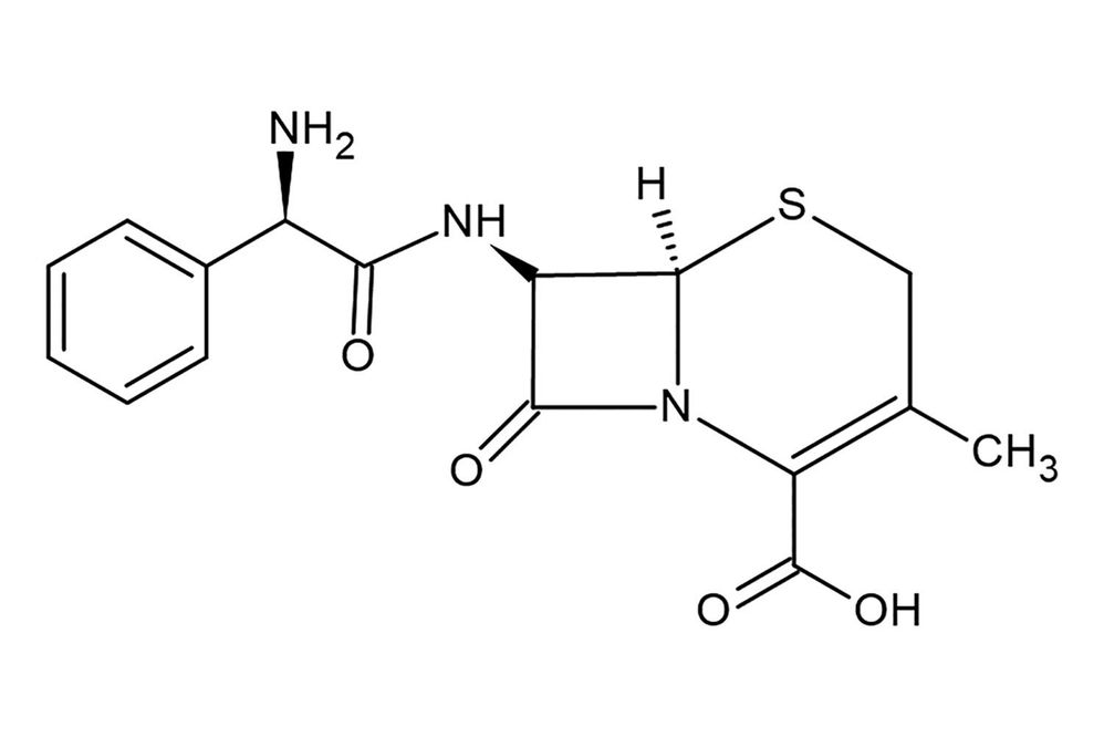 Estrutura química da cefalexina