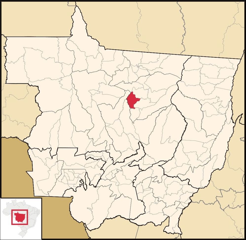 Localização de Sinop no mapa do MT