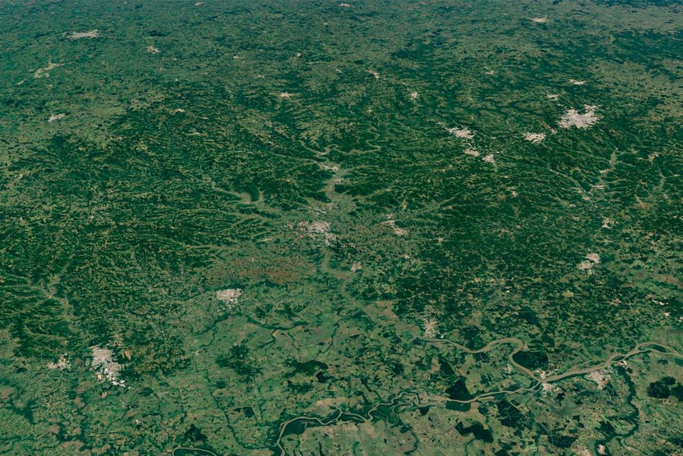 No centro da imagem, do Vale do Taquari no mapa do RS