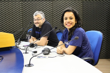 Fernanda Galvão e Professor Leonel José de Oliveira