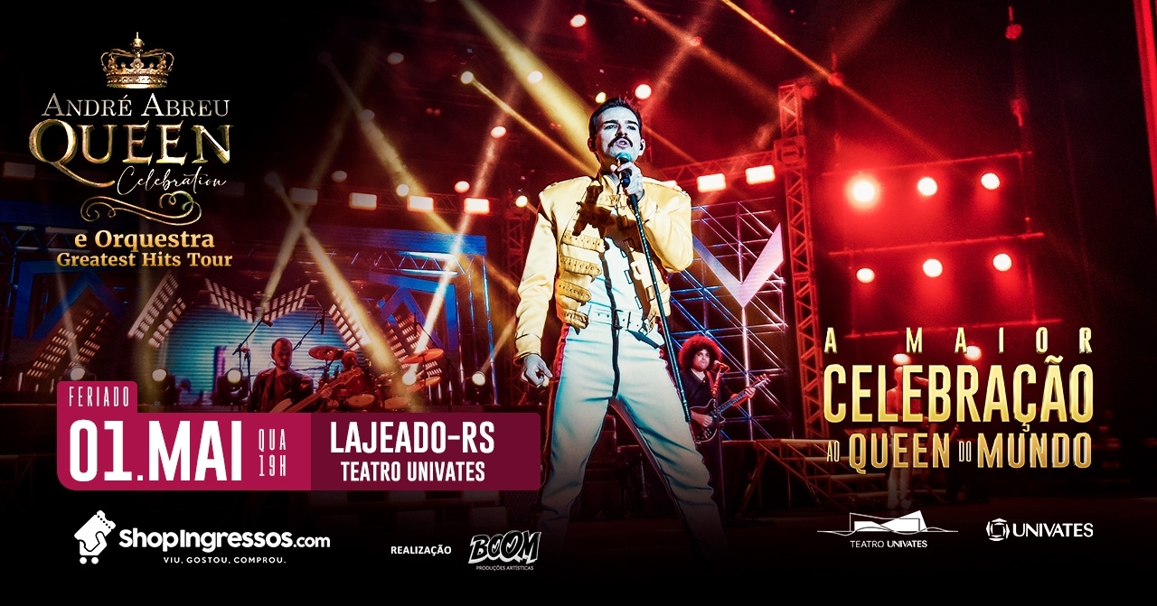Queen Celebration com Andr Abreu e Orquestra em Greatest Hits Tour