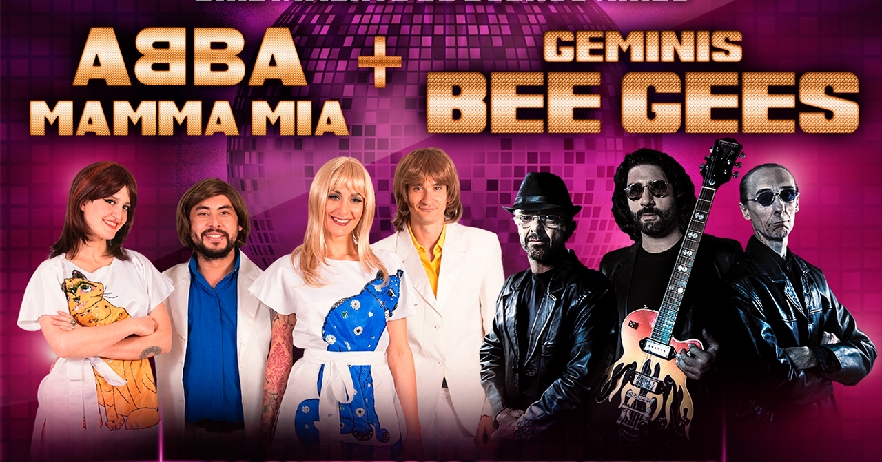 Géminis Bee Gees e ABBA Mamma Mia: Uma Noite na Discoteca