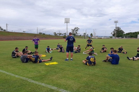 Aps 23 anos, escola de futebol Nacional FC, de Lajeado, retoma atividades utilizando a estrutura da Univates para treinos