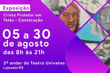 Exposio na Univates retrata construo do Cristo Protetor