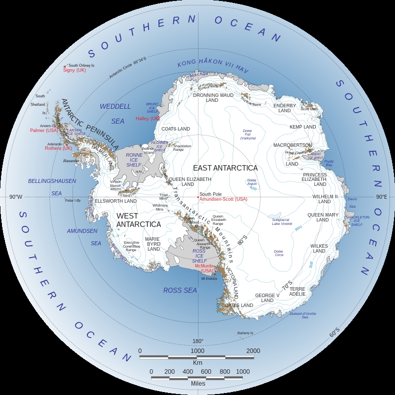 Mapa de la Ant�rtida