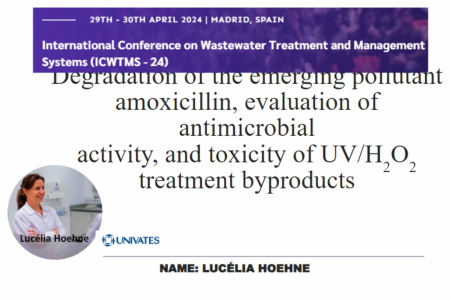 Professora da Univates apresenta pesquisa em Conferncia Internacional de Tratamento e Gesto de guas Residuais, em Madri