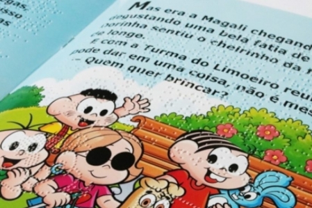 Mauricio de Sousa lana coleo em braile de gibis da menina cega Dorinha
