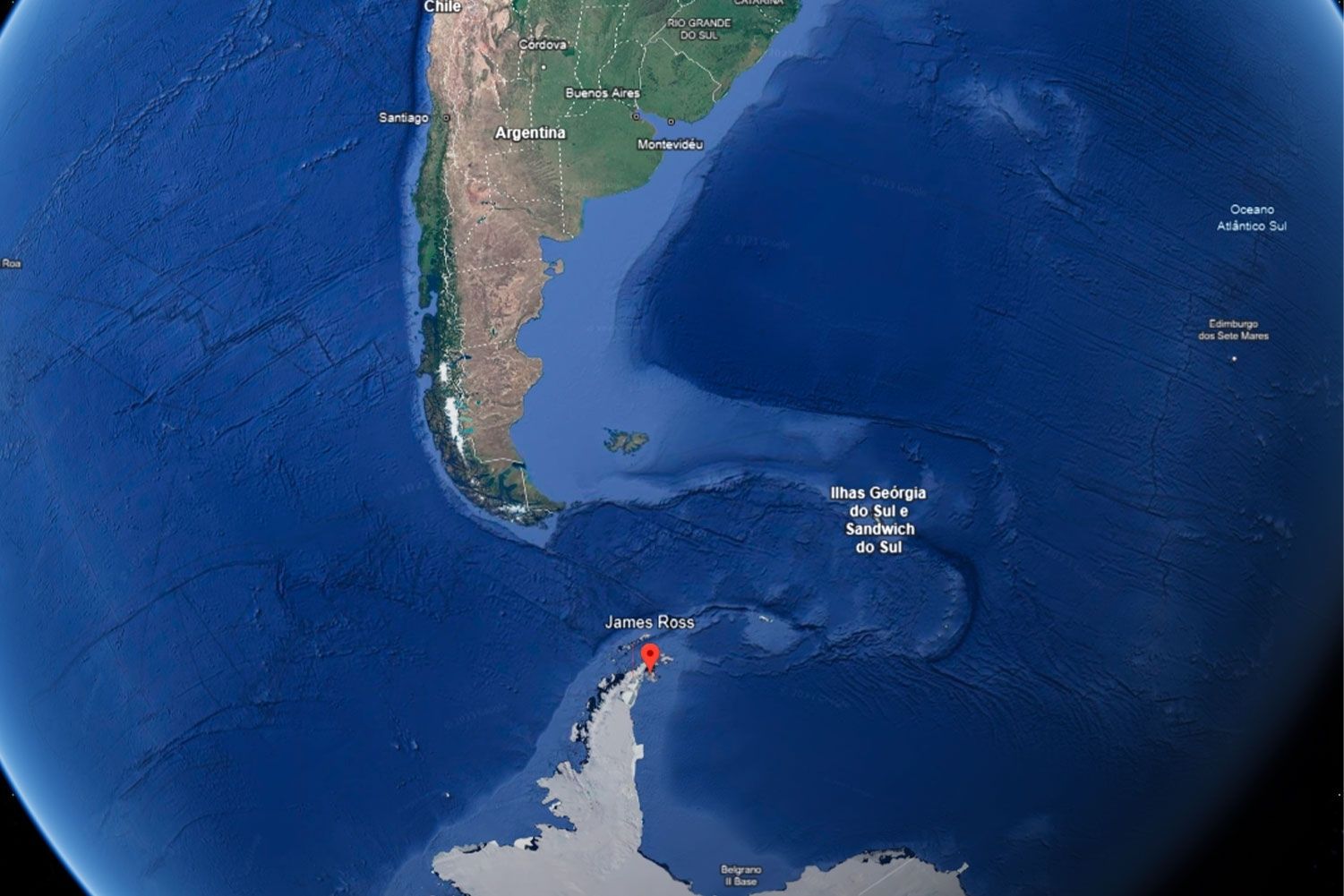 Equipe partiu do Chile rumo á Ilha James Ross