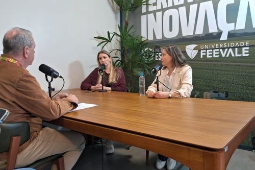 Secretaria de Inova��o, Ci�ncia e Tecnologia do Rio Grande do Sul destaca projeto Biovales, com participa��o da Univates, durante grava��o de podcast na Expointer